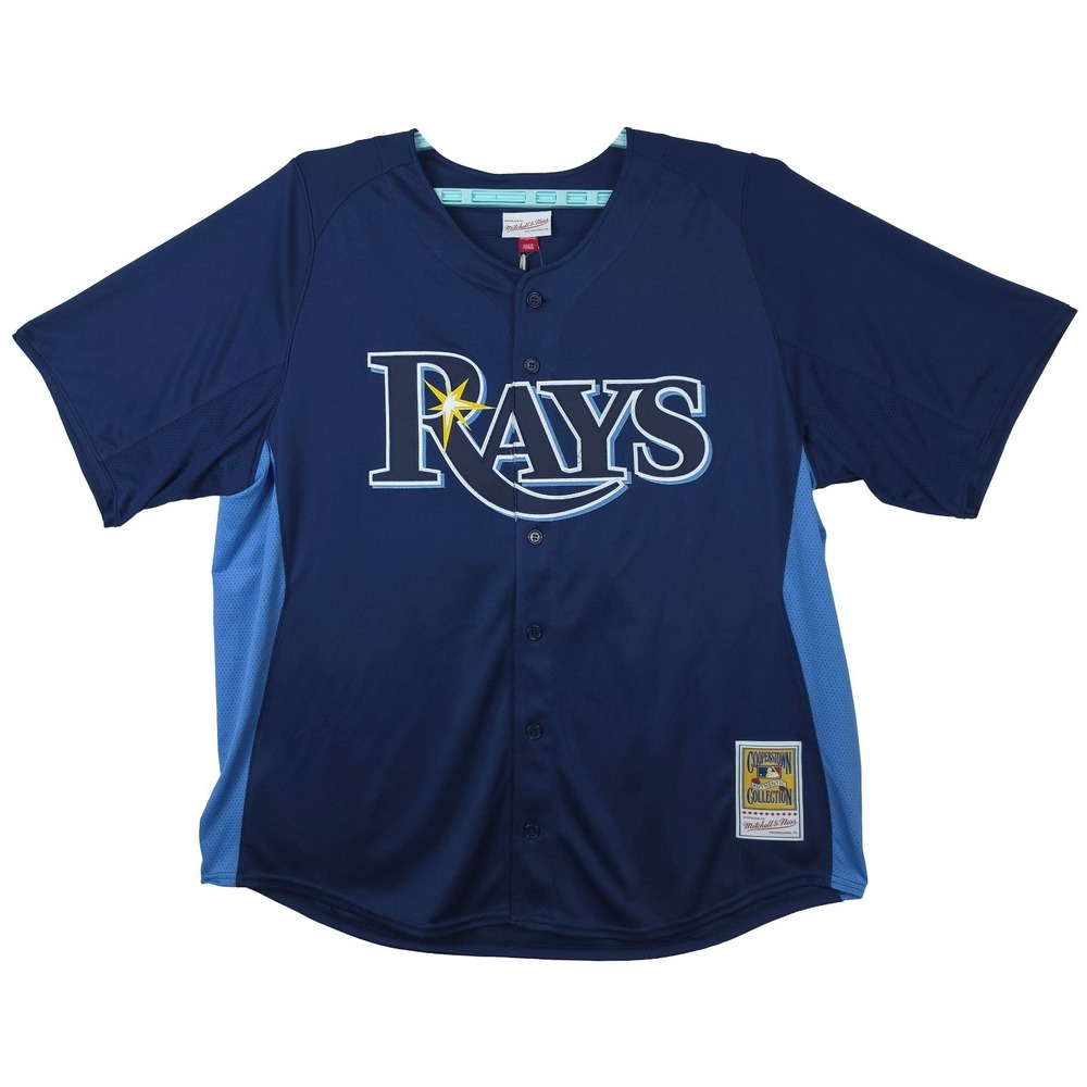 Authentic David Price TB Rays Mitchell & Ness MLB 2XL XXL BP Jersey Navy #14 NWT